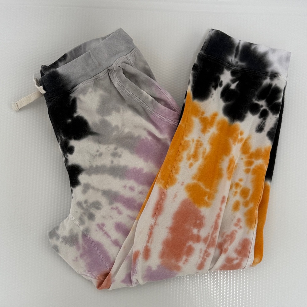 Electric & Rose Tie-Dye Sunday sweatpants - Black, Orange, Gray